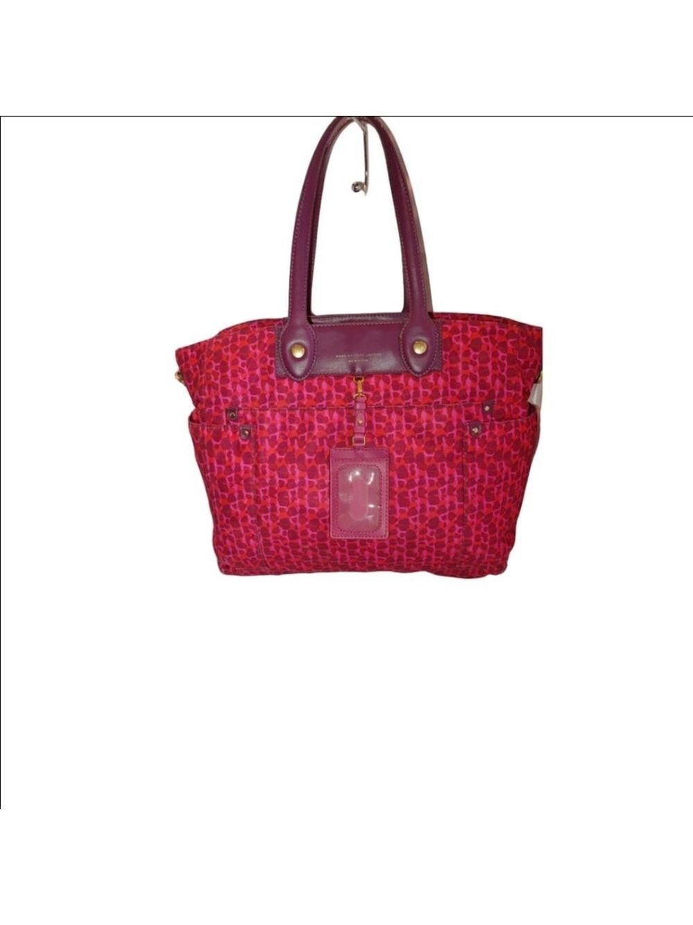 Marc by Marc Jacobs Pink Preppy Nylon & Leather Elizababy Weekender Travel Tote